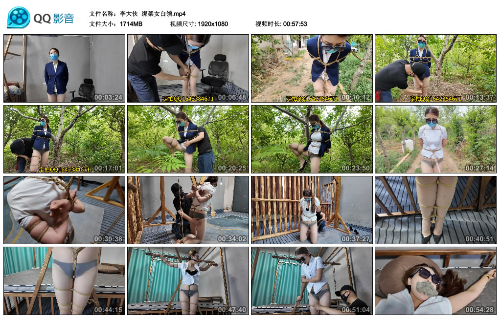 【李大侠】 绑架女白领-缚绑绳艺